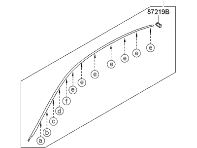 Hyundai 87231-1E000 MOULDING Assembly-Windshield Side & Ro