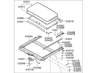 Hyundai 81600-2M010-X6 Sunroof Assembly