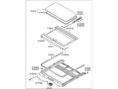 Hyundai 81600-3N710-TX Sunroof Assembly