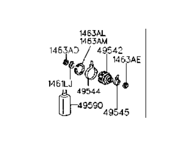 1992 Hyundai Sonata CV Joint Boot - 49606-33A00
