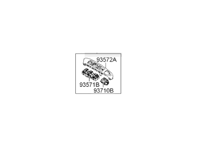 Hyundai 93570-2S110-9P Power Window Main Switch Assembly