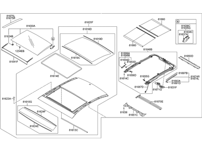 Hyundai 81600-3V011-TX Panorama Roof Assembly