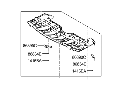 Hyundai 29110-A5700 Panel Assembly-Under Cover,Front