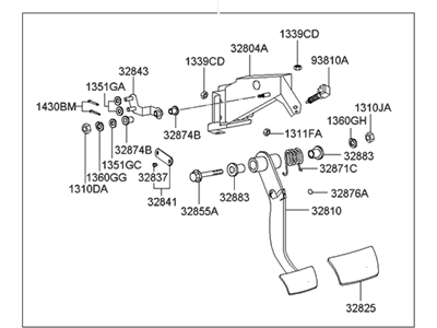 Hyundai 32800-38375 Pedal Assembly-Brake