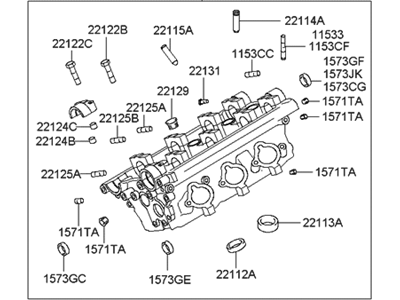 Hyundai Santa Fe Cylinder Head - 22100-372B0