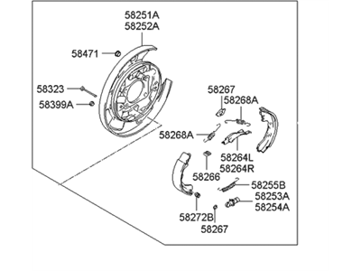 Hyundai Tucson Brake Dust Shield - 58250-2E000