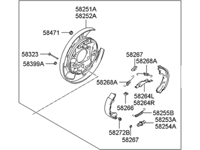 Hyundai 58270-2E300 Brake Assembly-Parking Rear,RH