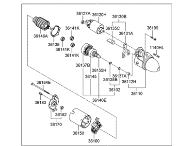 Hyundai 36100-3C040 Starter Assembly