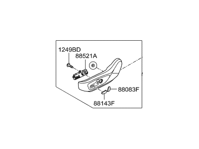 Hyundai 88191-F2010-TRY Shield Cover-Front Seat Outer,LH