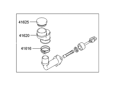 2005 Hyundai Accent Clutch Master Cylinder - 41610-25010