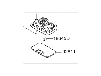 Hyundai 92850-3X050-VYF Room Lamp Assembly