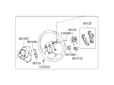 2006 Hyundai Santa Fe Steering Wheel - 56110-26701-GK