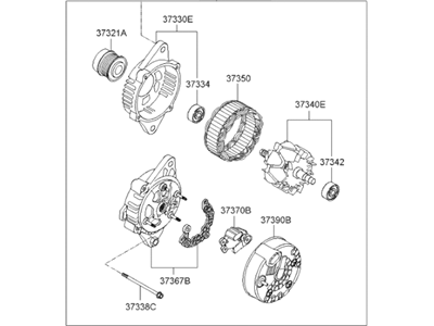 2014 Hyundai Tucson Alternator - 37300-2G750