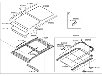 Hyundai 81600-2W010-OM Panorama Roof Assembly