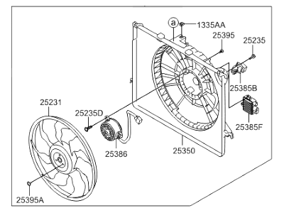 Hyundai Sonata Fan Motor - 25380-3Q280