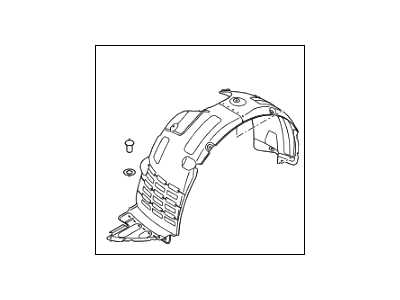 Hyundai 86811-4Z000 Front Wheel Guard Assembly,Left