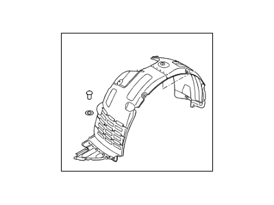 Hyundai 86812-4Z000 Front Wheel Guard Assembly,Right