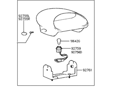 Hyundai 92750-29100-LG Lamp Assembly-High Mounted Stop Interior