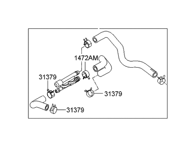2007 Hyundai Veracruz Brake Booster Vacuum Hose - 59120-3J010