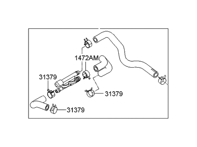 2012 Hyundai Veracruz Brake Booster Vacuum Hose - 59120-3J010