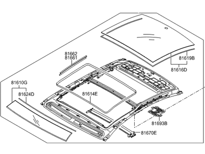 2014 Hyundai Genesis Sunroof - 81610-B1000