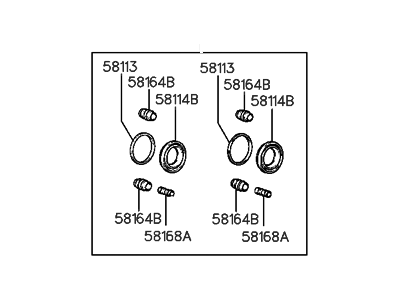 Hyundai 58102-33A00 Seal Kit-FR Disc Bra