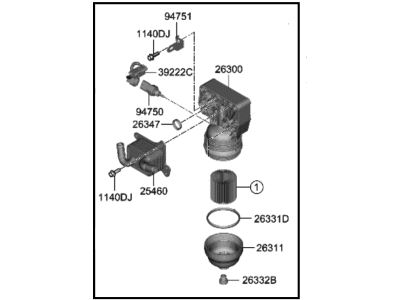 2021 Hyundai Elantra Oil Pump - 263A0-2J350