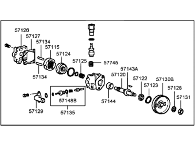 2001 Hyundai Sonata Power Steering Pump - 57100-38011