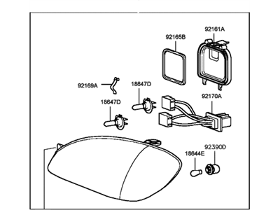 1999 Hyundai Sonata Headlight - 92101-38050