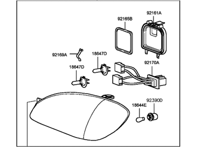 Hyundai 92102-38050 Headlamp Assembly, Right