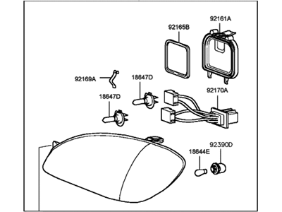 2000 Hyundai Sonata Headlight - 92102-38050