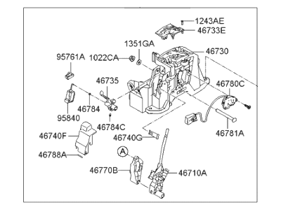 Hyundai 46700-2S120 Lever Assembly-Automatic Transmission