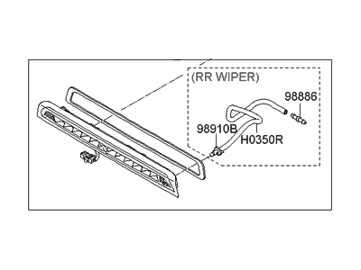 Hyundai 92700-2L100 Lamp Assembly-High Mounted Stop