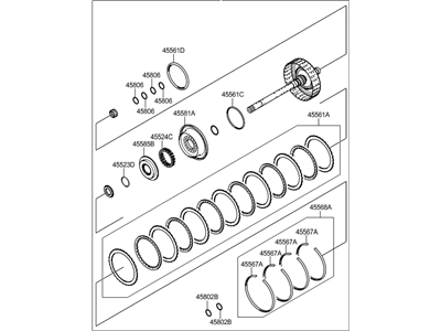 Hyundai 45550-4E030 Clutch Assembly-Reverse & Over DRI