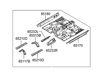 2007 Hyundai Azera Floor Pan - 65110-3L100