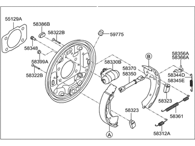 Hyundai 58310-F3000 Brake Assembly-Rear,LH