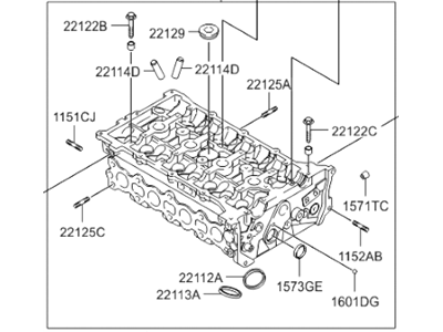 2007 Hyundai Sonata Cylinder Head - 22100-2G010