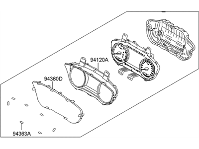 Hyundai 94001-B1220 Cluster Assembly-Instrument