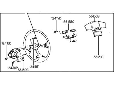 Hyundai 56100-33600-AU Steering Wheel Assembly