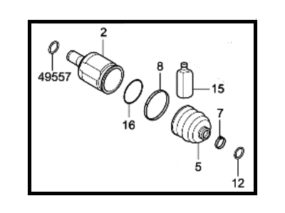 Hyundai Santa Fe Hybrid CV Joint - 495L3-S9400
