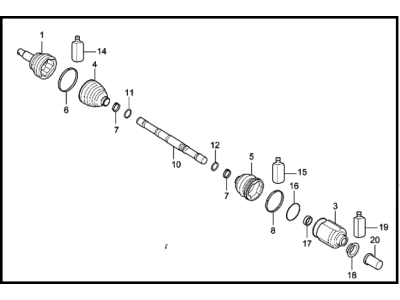 2023 Hyundai Santa Fe Hybrid Axle Shaft - 49501-GA850