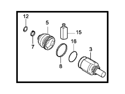 Hyundai Santa Fe Hybrid CV Joint - 495R3-S9480