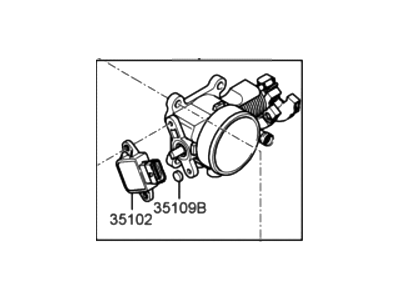 2005 Hyundai Tucson Throttle Body - 35100-23701