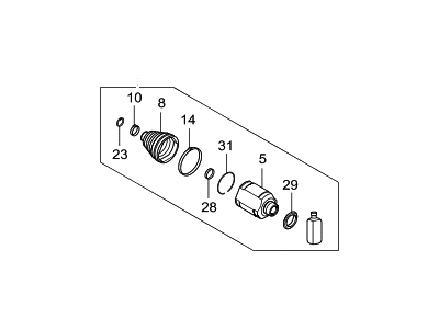 Hyundai Santa Fe XL CV Joint Boot - 49582-2W080