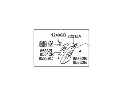 Hyundai 85840-3M000-TX Trim Assembly-Center Pillar Upper RH