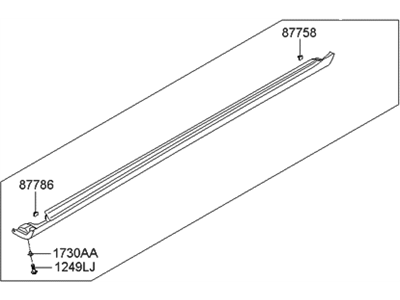 Hyundai 87752-3L700 Moulding Assembly-Side Sill,RH