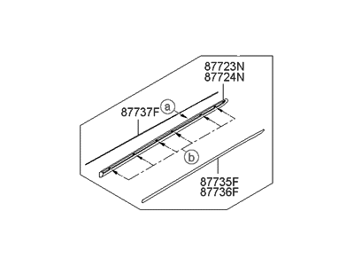 2009 Hyundai Azera Door Moldings - 87732-3L020