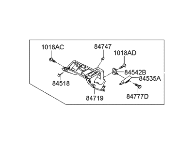 Hyundai 84540-2V100-RY Panel Assembly-Lower Crash Pad,RH