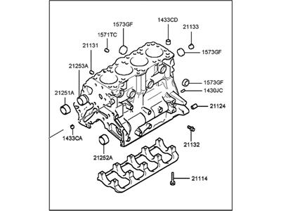 Hyundai 21100-38C01 Block Assembly-Cylinder