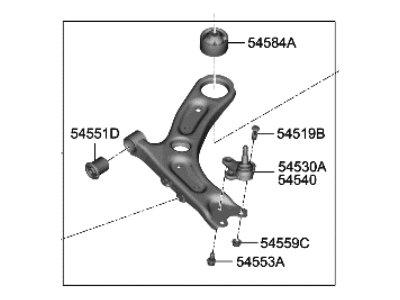 Hyundai Kona N Control Arm - 54500-I3000